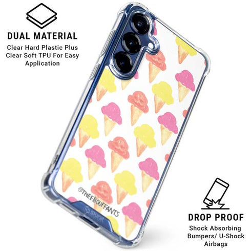 Bouffants and Broken Hearts Ice Cream Galaxy S25 Clear Case